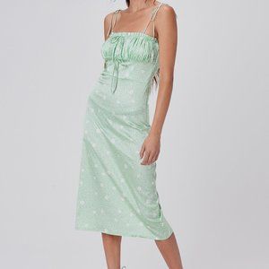 For Love & lemons Robin Cheetah Midi Dress NWT